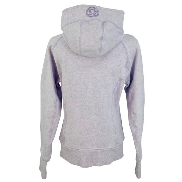 Vtg Y2K Lululemon Heathered Purple Fleece Lined Scuba Hoodie | Athleisure Preppy - Picture 8 of 16